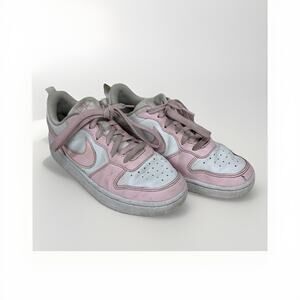 Nike Shoes Youth Girls Size 5.5Y Pink White Court Borough Low Recraft DV5456-105